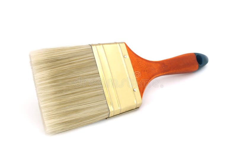 Big paint brush tool isolated on white background Stock Photo