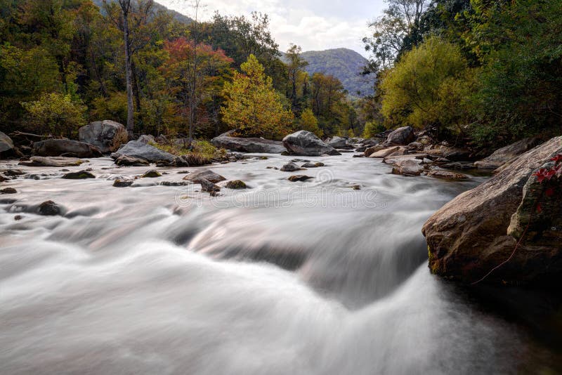 Broad River Rapids Lake Lure North Carolina Stock Image Image of