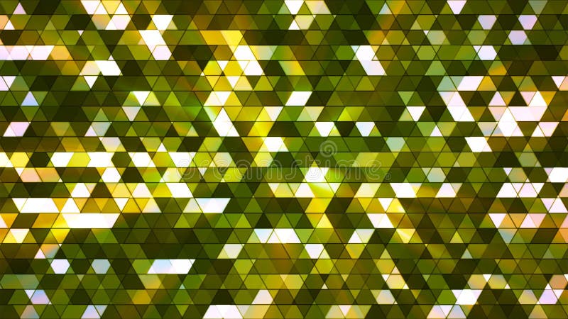 Broadcast Twinkling Squared Hi-Tech Triangles, Green, Abstract, Loopable, 4K