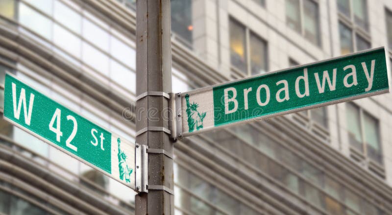 Broadway and 42nd Street royalty free stock photo Broadway and 42nd Street royalty free stock photo