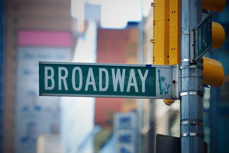 Broadway, New York City stock afbeeldingen