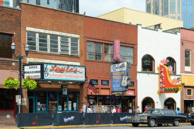 Broadway, Nashville, Tennessee, USA royalty free stock photos Broadway, Nashville, Tennessee, USA royalty free stock photos