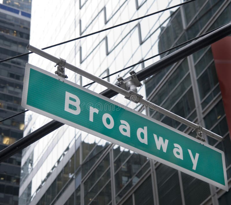 Broadway Street Sign NYC stock image. Image of city, urban 1864633