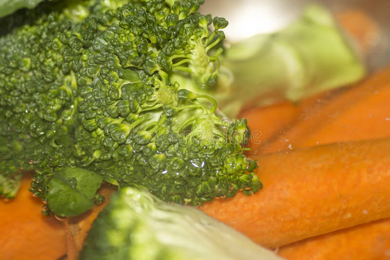 Broccoli and Carrots Boiling in the Pot Stock Photo Image of brakfast