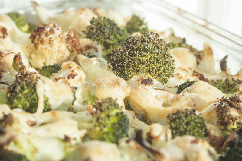 Broccoli and Cauliflower Gratin Stock Photo Image of gourmet, cream 51704016