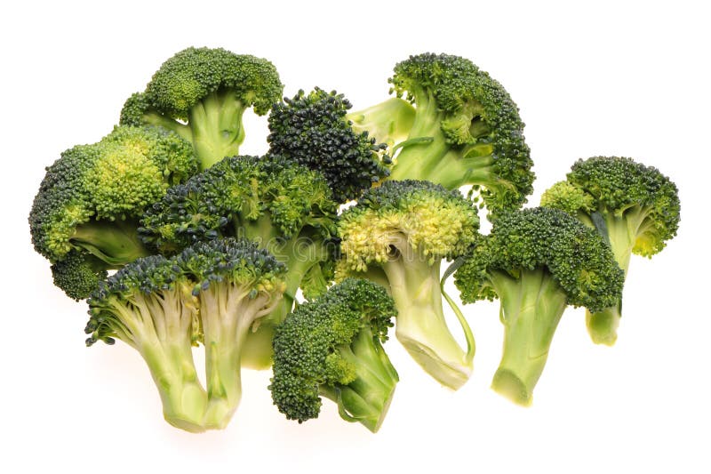 Broccoli Group with Slice Isolated Stock Image Image of vegetarian