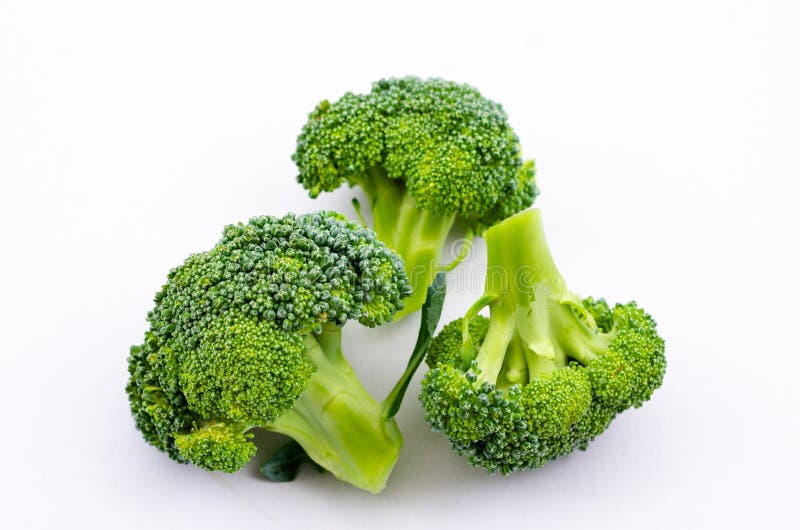 Broccoli. Group isolated on white background stock photography