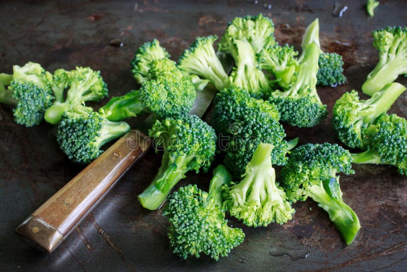 Broccoli cut prepare for cook. Broccoli cut prepare for cook