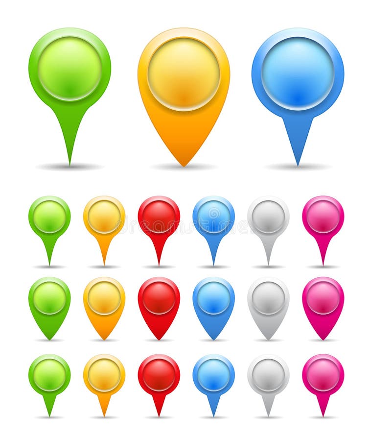 Broches de carte illustration libre de droits Broches de carte illustration libre de droits