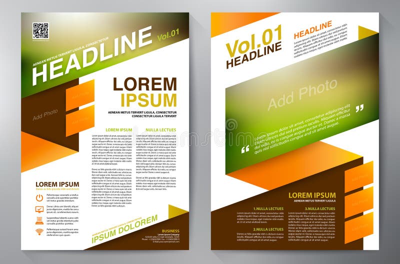Brochure design a4 template royalty free illustration
