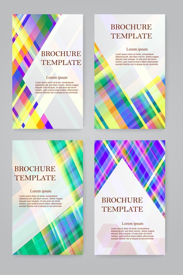 Brochure design vector template set.