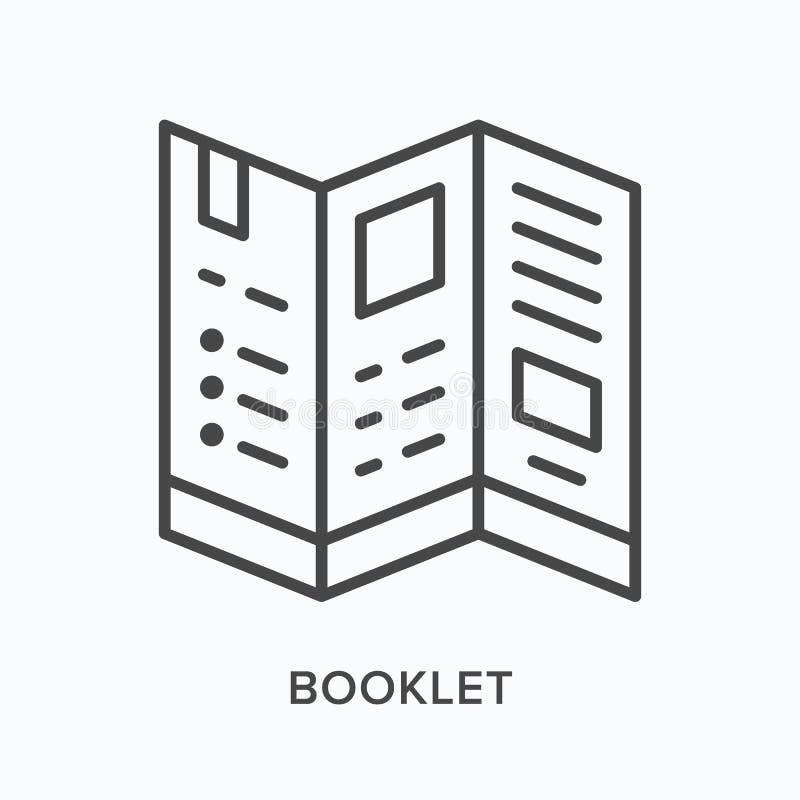 Outline Catalogue Vector Icon. Isolated Black Simple Line Element