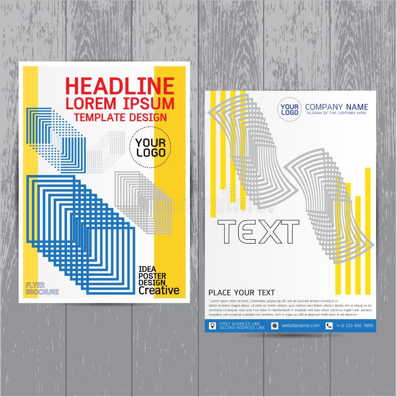 Brochure flyer layout in A4 size, Blue annual report design template vector, Leaflet cover presentation abstract flat background, stock illustration Brochure flyer layout in A4 size, Blue annual report design template vector, Leaflet cover presentation abstract flat background, stock illustration