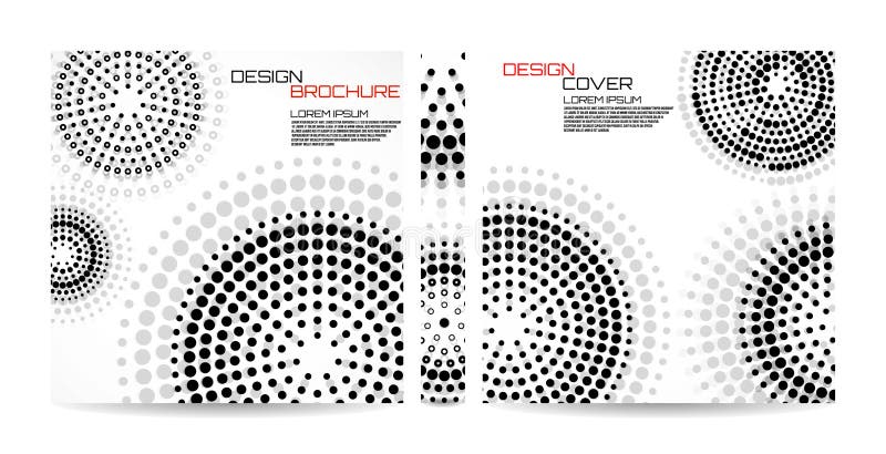 Brochure Template with Dotted Circles. Dots in Circular Form. Magazine ...