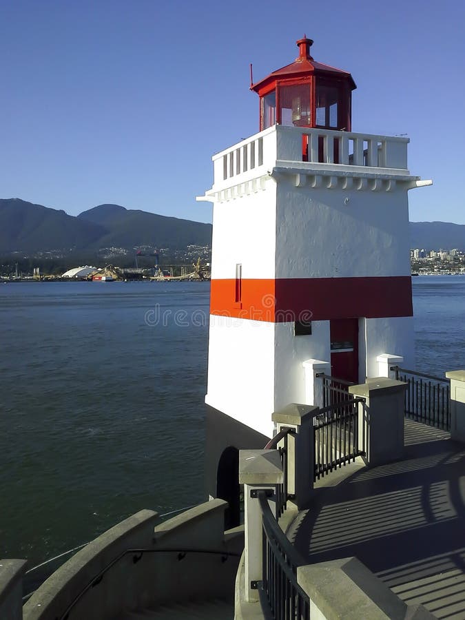 Brockton Point Lighthouse Stanley Park Stock Image - Image of ...