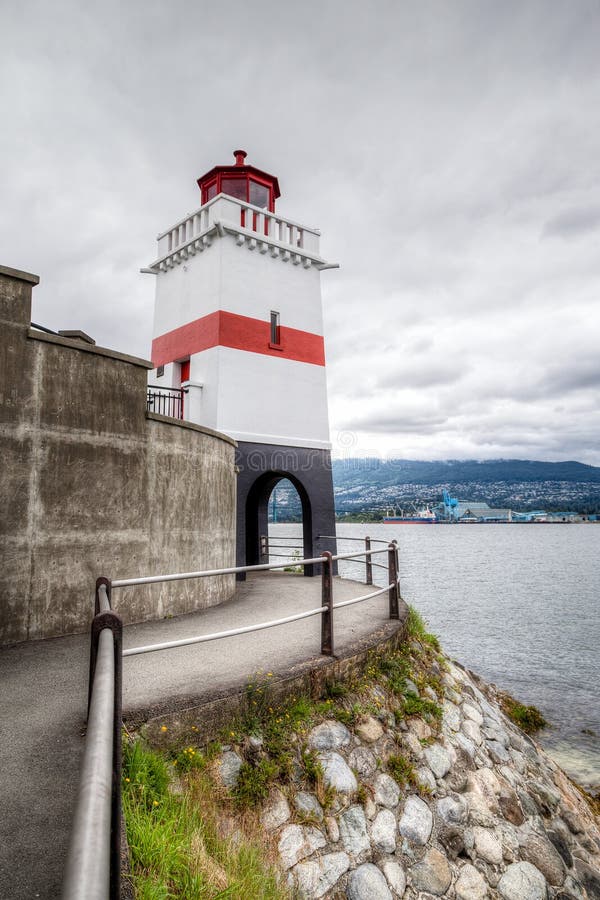 Brockton Point Lighthouse in Vancouver, Canada Stock Photo - Image of ...