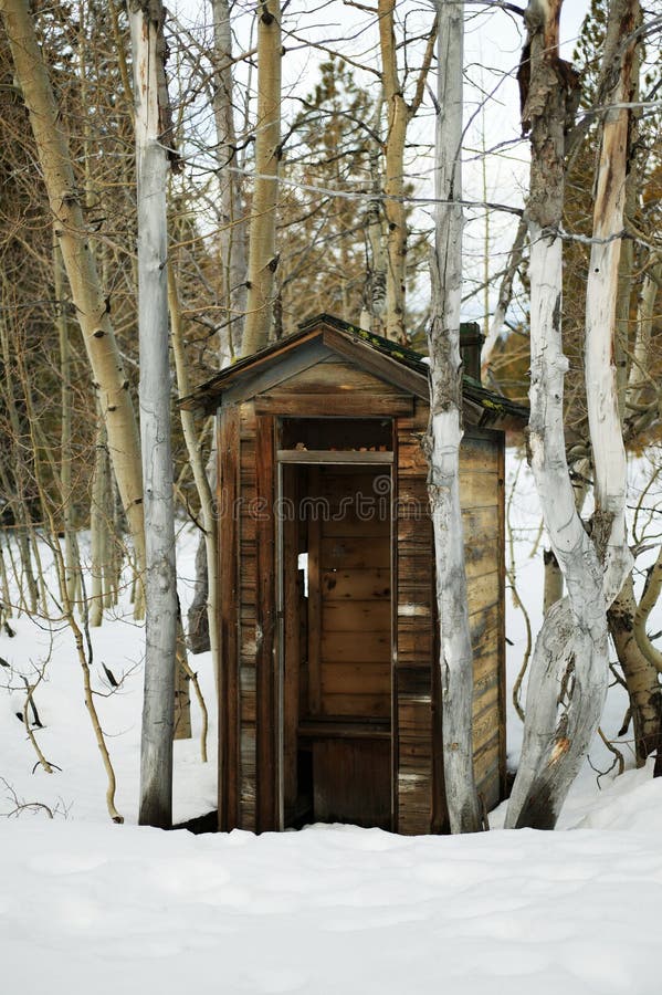 Brockway outhouse στοκ φωτογραφία