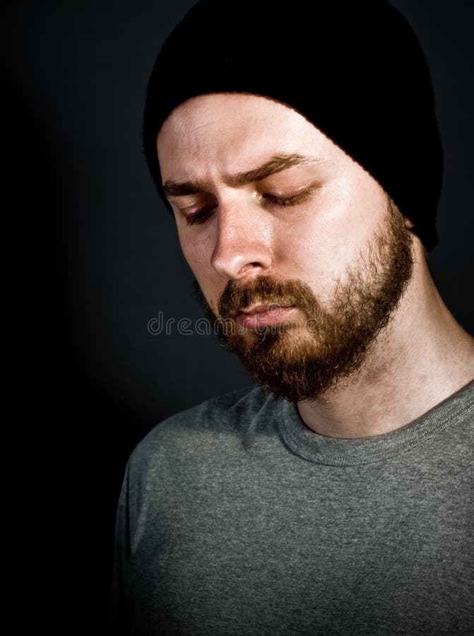 brodaty grunge człowiekiem jednego portret smutny obraz stock brodaty grunge człowiekiem jednego portret smutny obraz stock