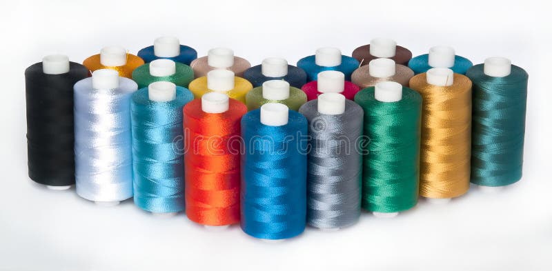 Color Rayon Embroidery Thread with white background. Color Rayon Embroidery Thread with white background