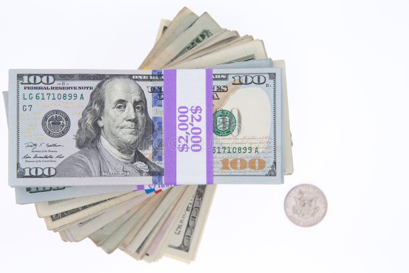Brogujący pliki amerykanin 100 dolarowych rachunków fotografia stock Brogujący pliki amerykanin 100 dolarowych rachunków fotografia stock