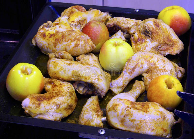 Broiler in oven stock image. Image of oven, chicken, meal 17550629