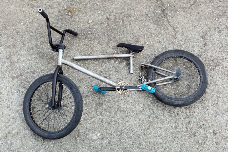 The broken bicycle stock image. Image of accident, mechanism 10615795