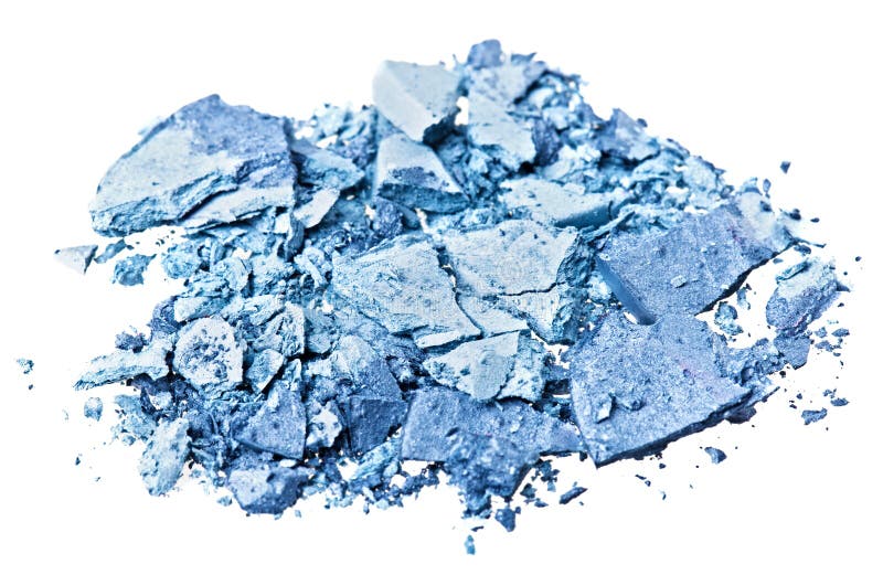 Broken blue eye shadow