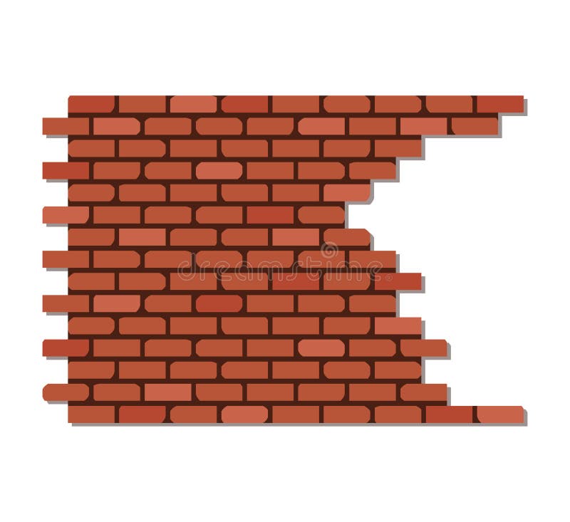 Broken brick wall stock vector. Illustration of broken 41179328