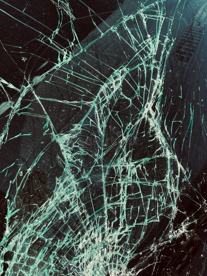 Broken car glass stock image. Image of broken, black 225532451