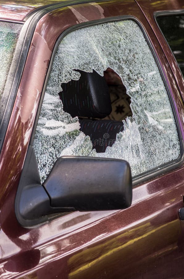 Broken car glass stock photo. Image of broken, window 43252096