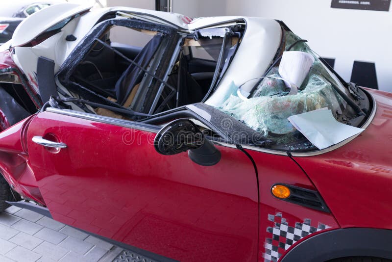 Broken car stock image. Image of accident, cover, cutout 51528327