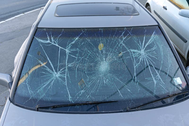 Broken Car Windscreen stock photo. Image of danger, broken 241565944