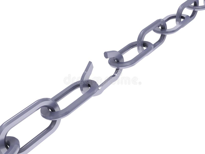 Broken chain vector illustration