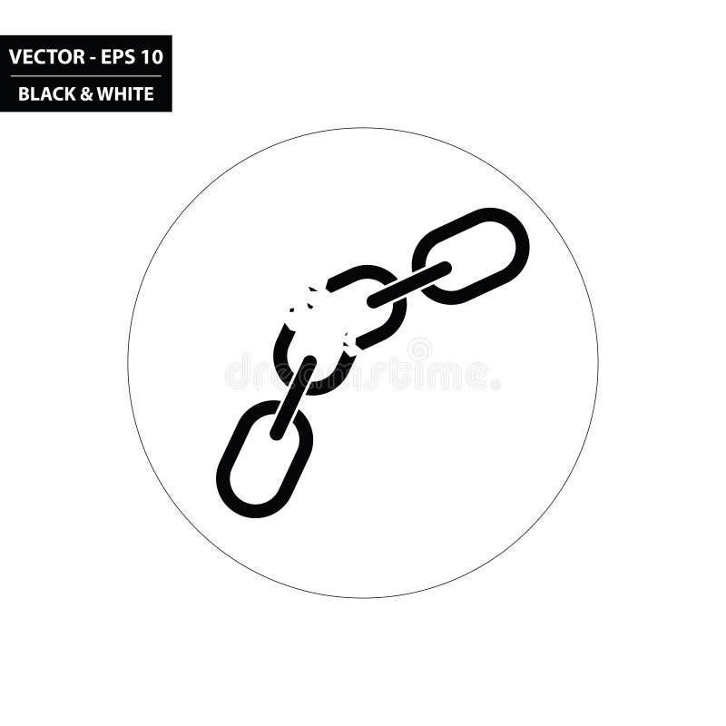 Long chain flat icon Royalty Free Vector Image