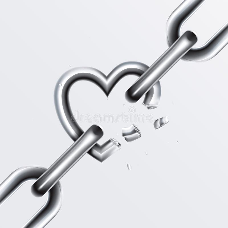 Whole and Broken Chain and Lock Set. Vector By Mouse design store