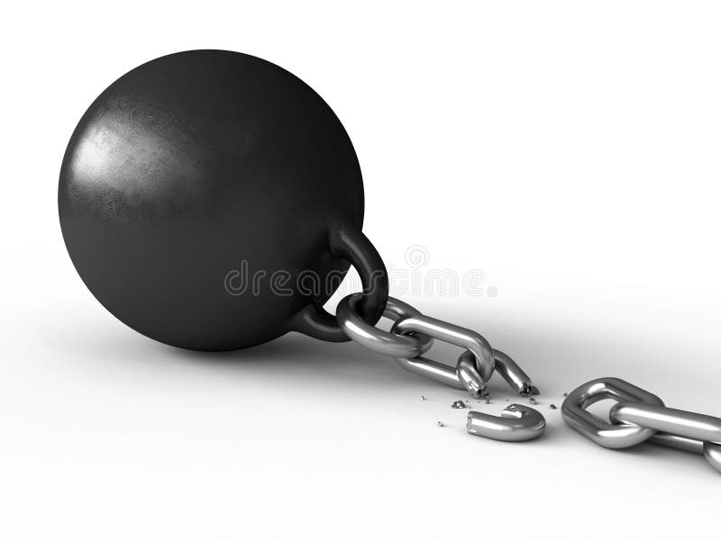 Broken chains stock illustration. Illustration of tear - 18787076