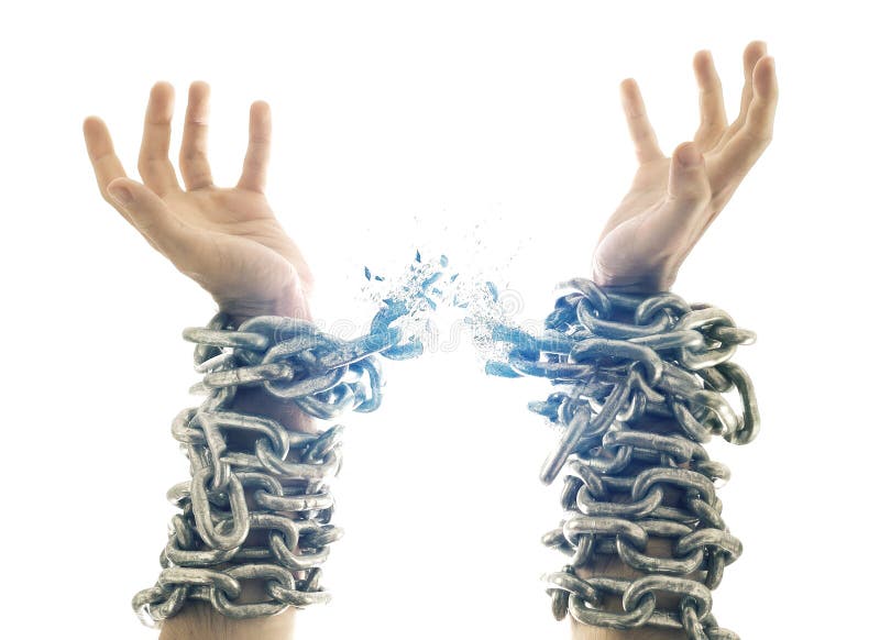 Broken chains royalty free stock photography Broken chains royalty free stock photography