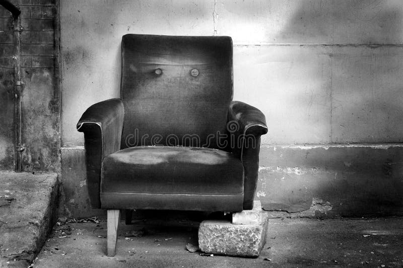 Broken chair b/w stock photo. Image of comfort, comfortable - 2493728