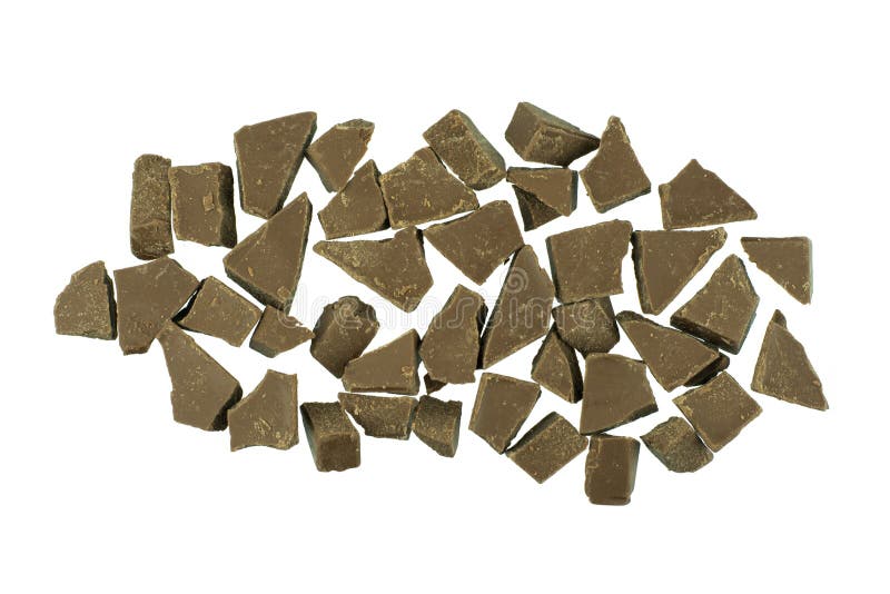 Broken Chocolate Bar Isolated on White Background Stock Photo Image