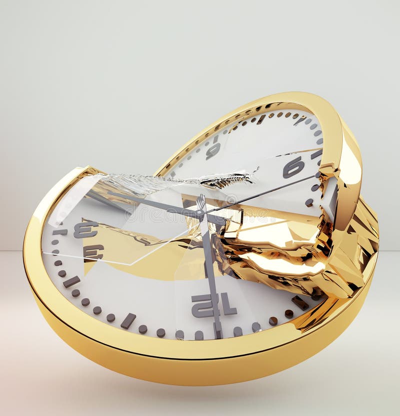 Broken clock stock illustration