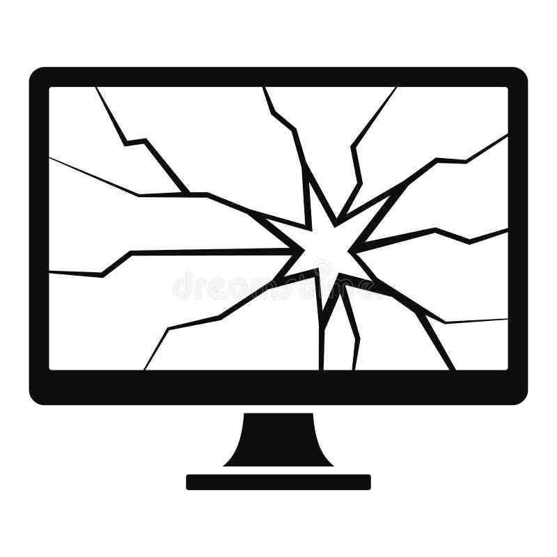 Broken computer stock illustration. Illustration of sign - 22753720