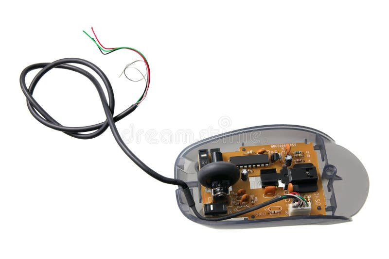 Broken Computer Mouse stock images