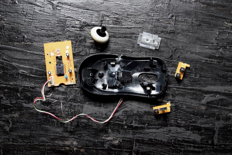 Broken Computer Mouse royalty free stock photography