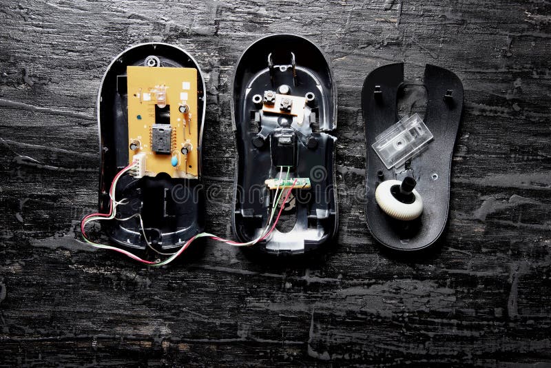 Broken Computer Mouse royalty free stock photos