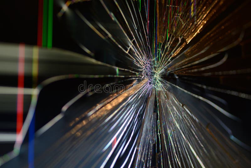 Broken computer screen royalty free stock photo