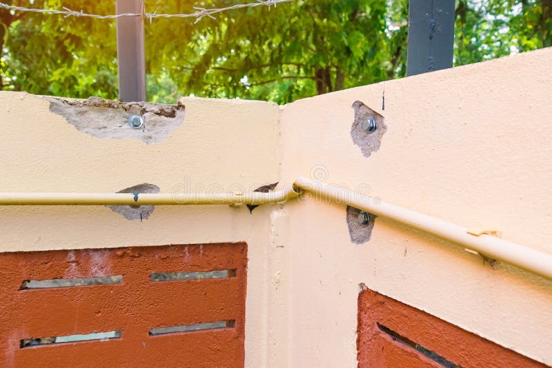 Broken on Concrete Walls after Drilling and Fixing Bolt with Nut Stock