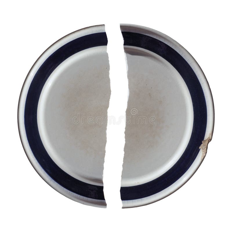Broken Cracked Dish Isolated Over White Stock Image Image of cracked, broken 138282313