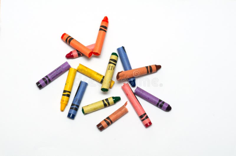 Broken crayons stock photo. Image of yellow, colours 53716128