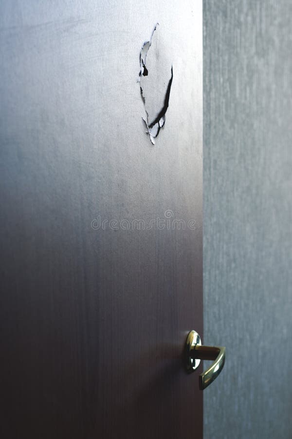 Broken door royalty free stock photo