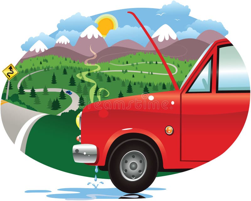 Mașină distrusă vector illustration